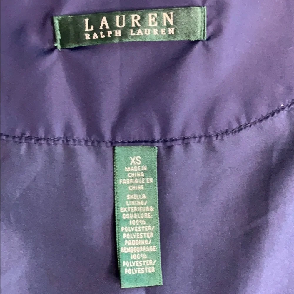 Ralph Lauren XS Kids Navy Quilted vest outerwear